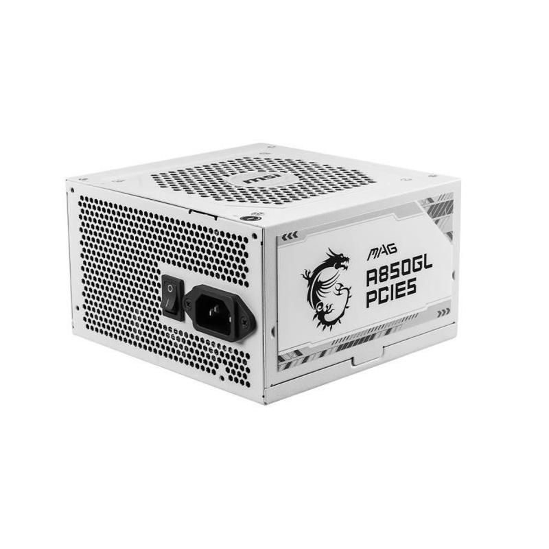 Bloc d'alimentation MSI MAG A850GL PCIE5 WHITE 850W - Compact et performant