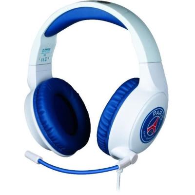Casque gaming filaire KONIX - Micro 45° - Blanc et bleu