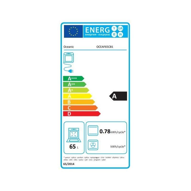 Four encastrable catalyse OCEANIC - 65L - Noir - Compact dimensions