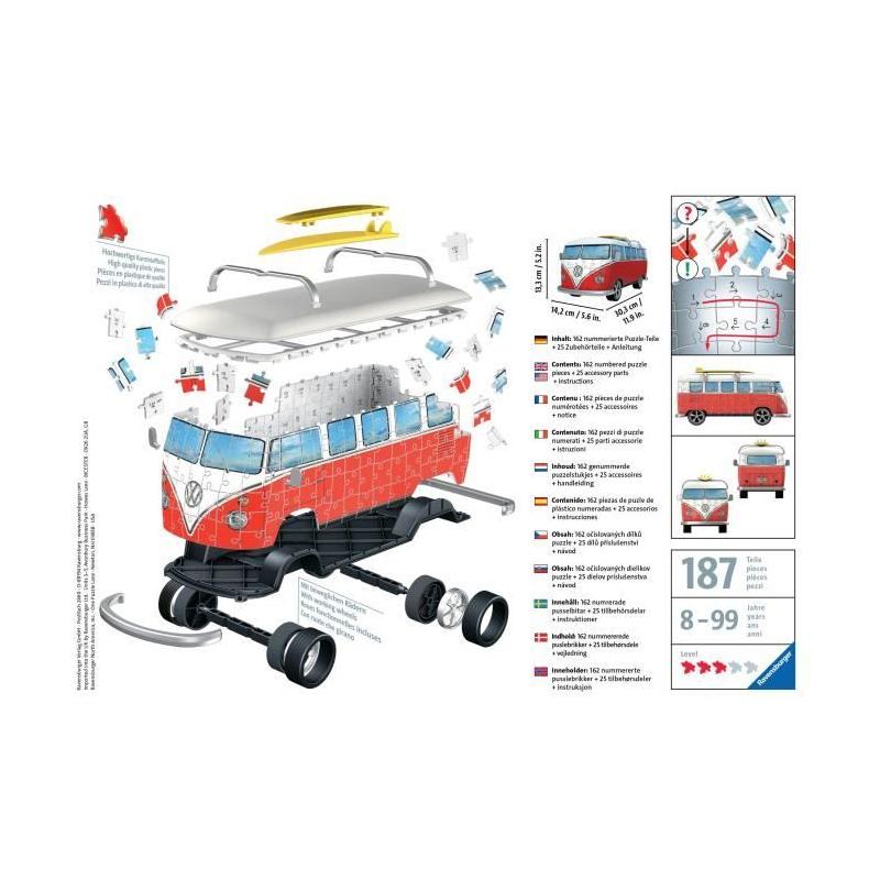 Puzzle 3D Combi T1 Volkswagen - Ravensburger - 162 pièces