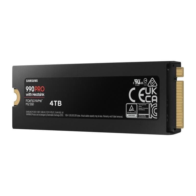 SSD Samsung 990 PRO 4 To avec dissipateur - Performances ultimes