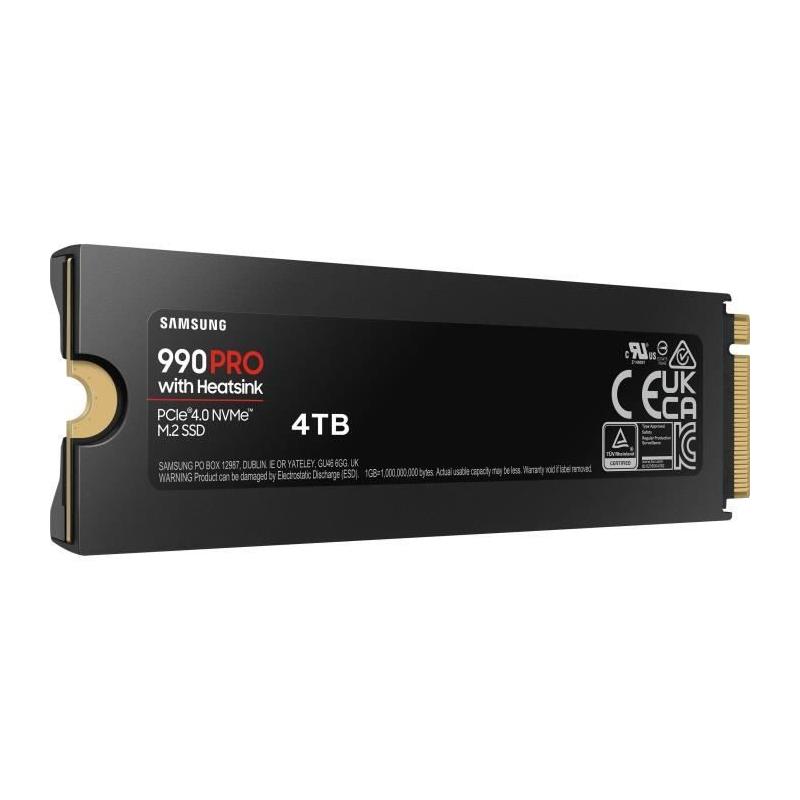 SSD Samsung 990 PRO 4 To avec dissipateur - Performances ultimes