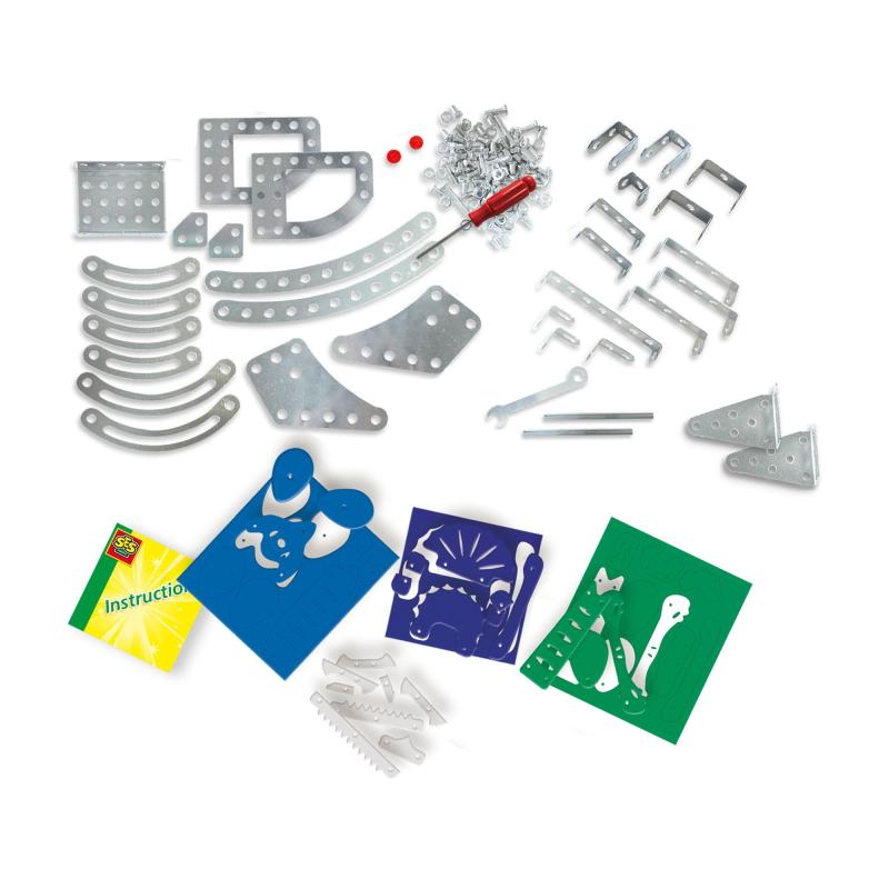 SES Creative Kit de construction de dinosaures en métal - Tricératops et spinosaure
