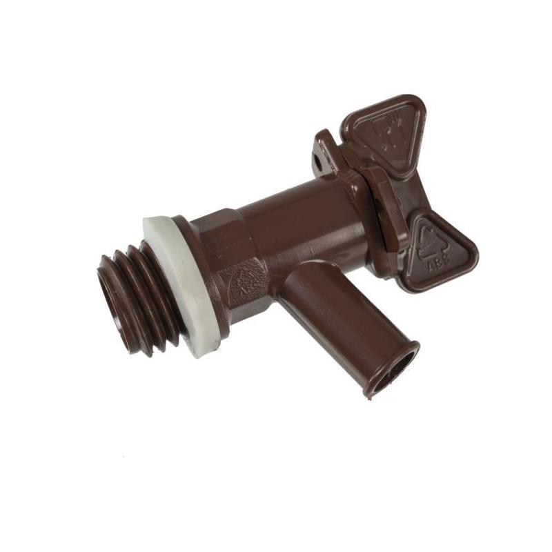 Récupérateur d'eau en forme de barrique - Nature - 50L - PE rotomoulé