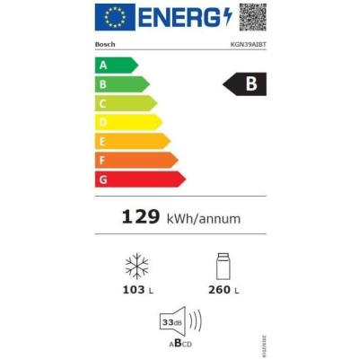 Réfrigérateur combiné BOSCH KGN39AIBT SER6 - No Frost - 363 L - inox