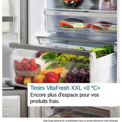 Bosch Serie 4 KGN39VLCT réfrigérateur-congélateur Pose libre 363 L C Acier inoxydable