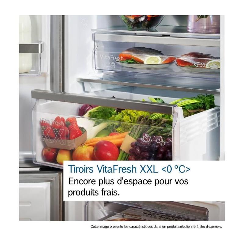 Bosch Serie 4 KGN39VLCT réfrigérateur-congélateur Pose libre 363 L C Acier inoxydable