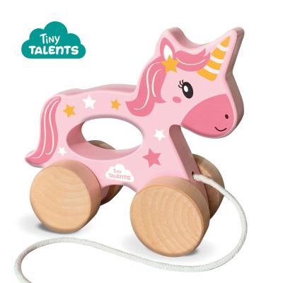 SES Creative Tiny Talents Licorne en bois 2 en 1 - A pousser et à tirer