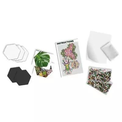 SES Creative Beedz Art - Hex tiles botanique