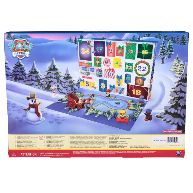 PAW Patrol - Pat Patrouille - Calendrier de l'Avent Pat Patrouille 2024 - Calendrier de L'Avent Noël 24 Surprises, Figurines Et