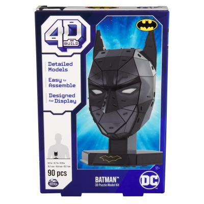 4D BUILD - Puzzle 3D DC Comics - Maquette Batman 90 Pièces - Masque De Batman Inspiré de la Saga - Puzzle Adulte - Jeu de