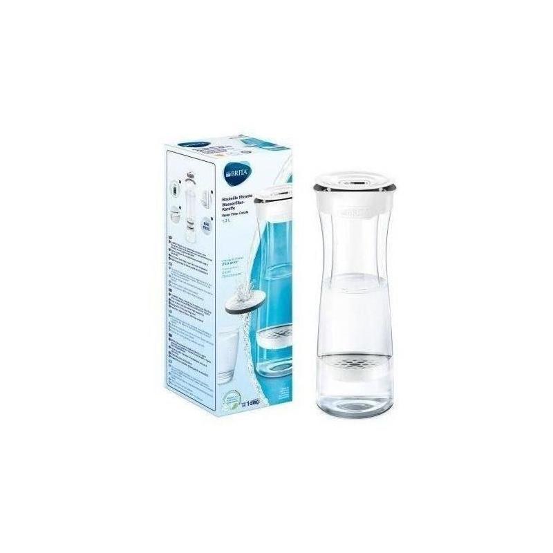 Bouteille filtrante Brita Blanc Graphite - 1 filtre MicroDisc