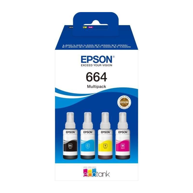 Multipack 4 couleurs EcoTank 664 (C13T664640) - Format compact
