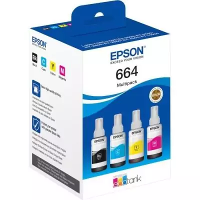 Multipack 4 couleurs EcoTank 664 (C13T664640) - Format compact