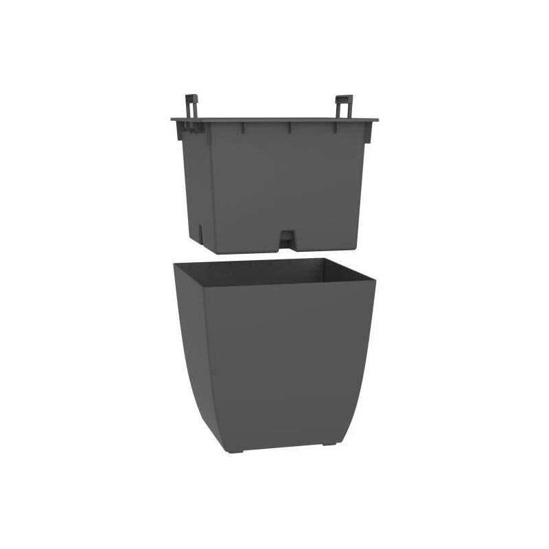 Bac a fleurs DIVA BASALT Gris anthracite 42 L - EDA
