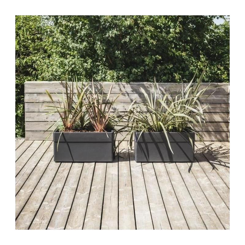 Jardinière CAREL Gris anthracite 63 L - EDA - Extérieur ou intérieur
