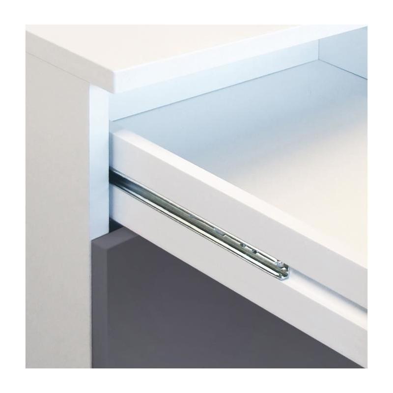 Caisson bas cuisine 80 cm avec plan de travail - Gris Brillant