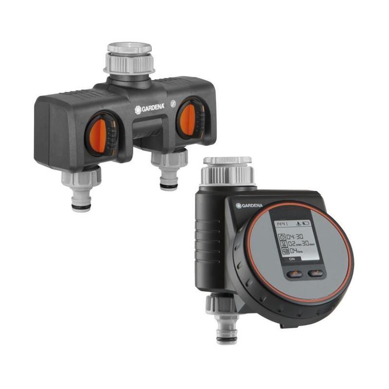 Kit programmateur GARDENA Flex 1890 + Selecteur 2 circuits - Arrosage de jardin