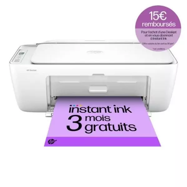 Imprimante tout-en-un HP DeskJet 2810e jet d'encre couleur - 3 mois d'Instant ink inclus avec HP+