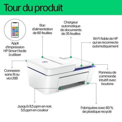 Imprimante tout-en-un HP Deskjet 4230e - Couleur Jet d'encre - 3 mois d'Instant Ink inclus