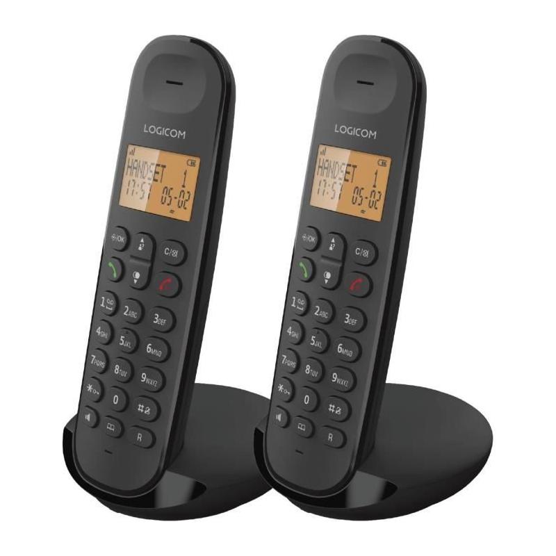 Téléphone sans fil LOGICOM DECT ILOA 250 DUO Noir - Compact et performant