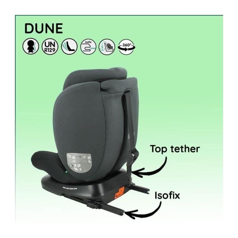 Siège auto isofix NANIA DUNE - Groupe 0/1/2/3 - 0-10 ans, 0-36 kg - Tetière réglable