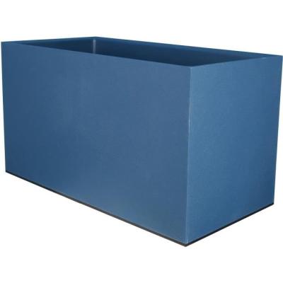 Bac à fleurs RIVIERA GRANIT - Plastique - 80x40 cm - Bleu, idéal pour le jardin
