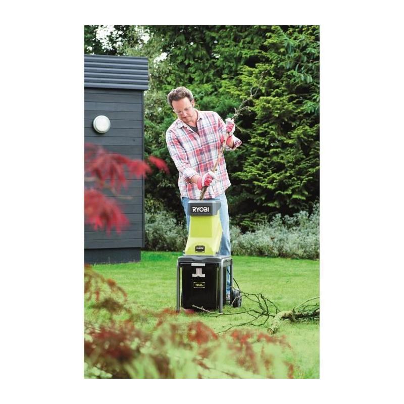 Déchiqueteuse de végétaux 2500 W - Capacité broyage 45 mm - Ratio 10:1