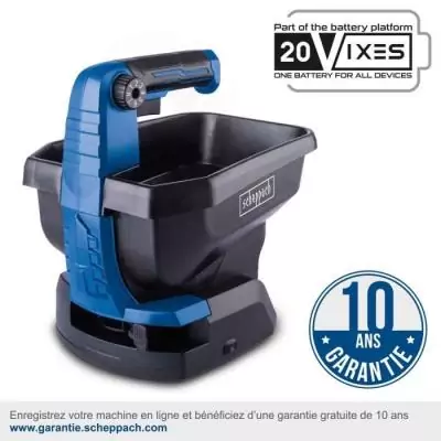 Épandeur sans fil 3,5L 800m2 - SCHEPPACH 20V IXES