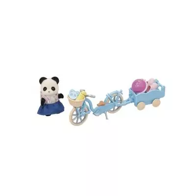 Sylvanian Families La fille panda, son vélo et sa remorque