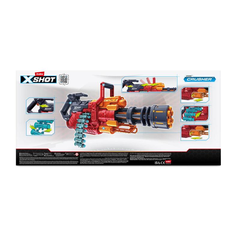 XSHOT Fusil à fléchettes en mousse Crusher Excel (48 fléchettes) ZURU