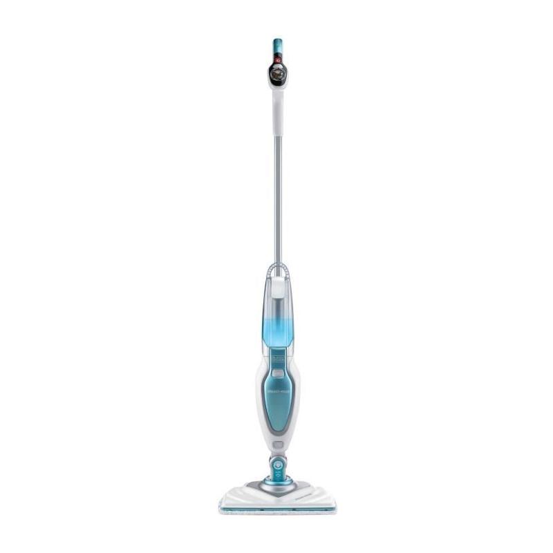 Nettoyeur Vapeur Black & Decker FSM1630-QS - Puissant 1600W - 4 Accessoires - Blanc/Bleu