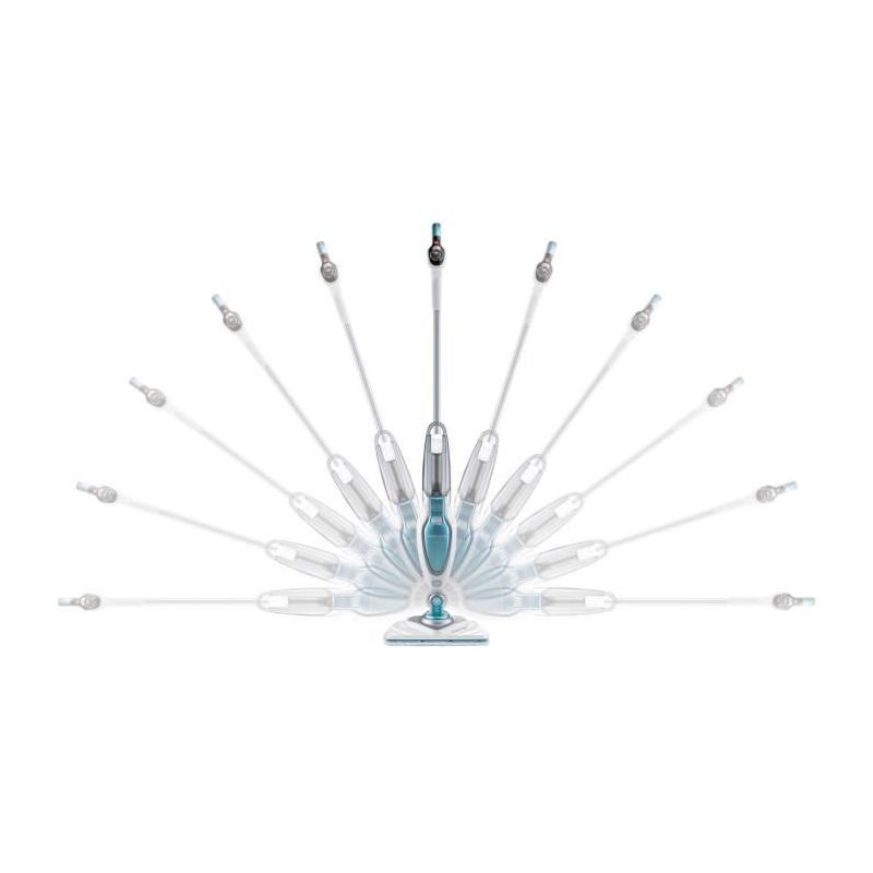 Nettoyeur Vapeur Black & Decker FSM1630-QS - Puissant 1600W - 4 Accessoires - Blanc/Bleu