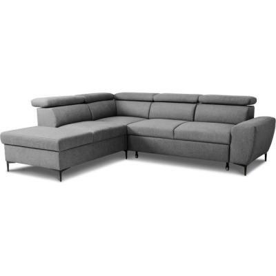 Canapé d'angle convertible réversible avec coffre - KASIMIR - Tissu anthracite