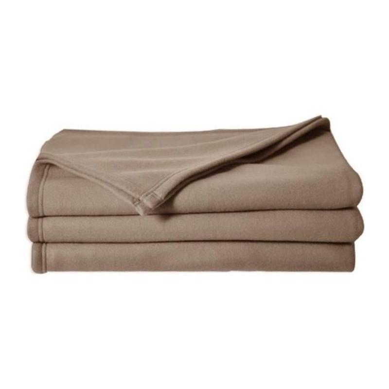 Couverture polaire TAUPE 240 - Douceur et chaleur assurées
