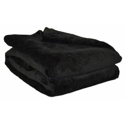 Plaid TOISON D'OR en Microflanelle 130x170cm - Noir