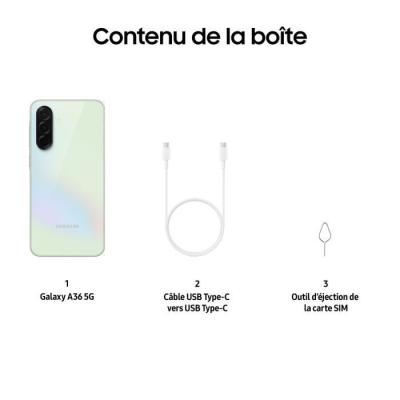 Smartphone Samsung Galaxy A36 6,7 5G Nano SIM 128 Go Lime - Compact et performant