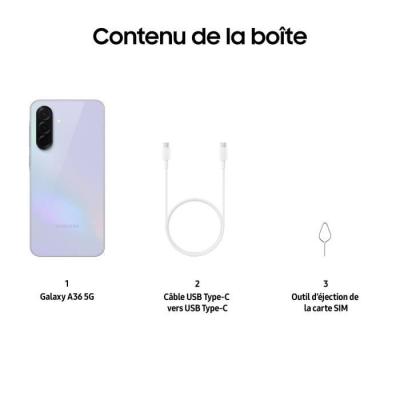 Samsung Galaxy A36 6,7 5G Lavande 128 Go - Smartphone compact