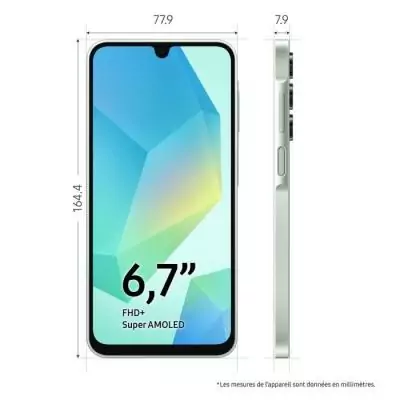 Samsung Galaxy A16 Smartphone 128Go Vert d'eau - Compact et performant