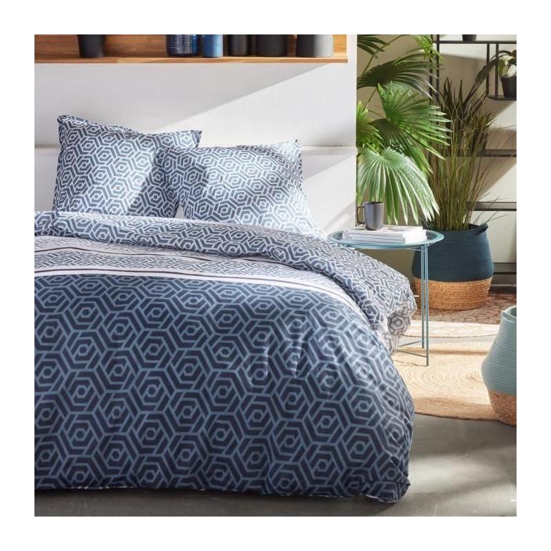 Parure de couette TODAY - Sunshine - 220x240cm - Imprimée - Coton 57 fils
