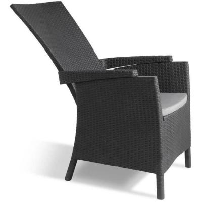 Chaise de jardin inclinable Keter Vermont Graphite - Confort et élégance