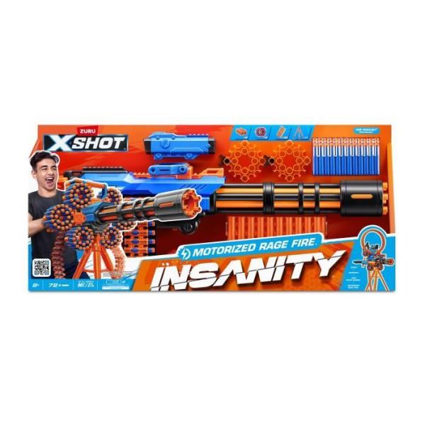 Pistolet sur trépied - ZURU XSHOT - Motorized Rage Fire - 72 fléchettes