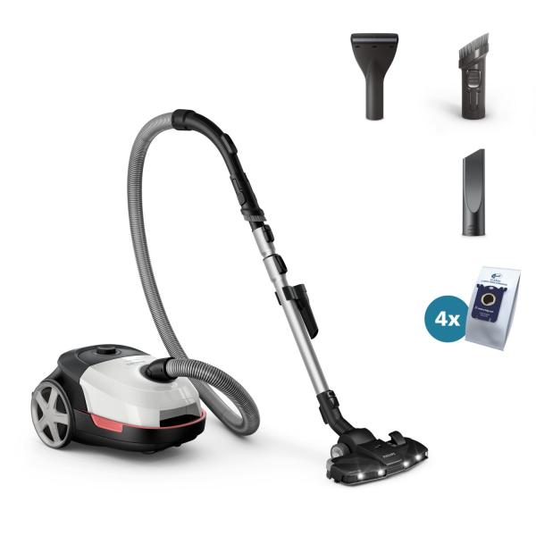 Aspirateur traineau avec sac - PHILIPS XD6122/12 - 900 W - 4 L - Blanc polaire