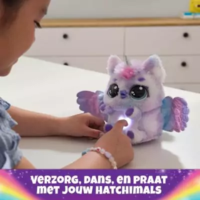 Hatchimals Alive Pufficorn Éclosion Secrète Peluches et animaux interactifs Oeuf Surprise À Faire Éclore, Lumières Et Brume