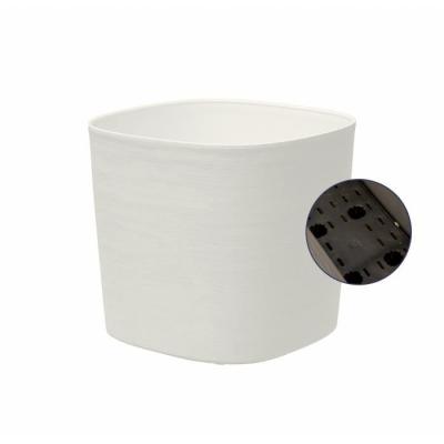 Pot avec réserve d'eau - GARDEN ID Respect - Blanc 25 x 25 cm - 100% recyclable