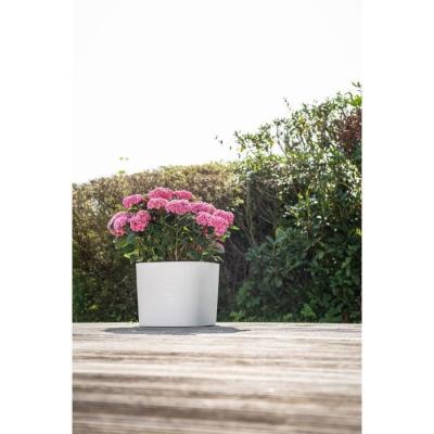 Pot avec réserve d'eau - GARDEN ID Respect - Blanc 30 x 30 cm - 100% déchets ménagers