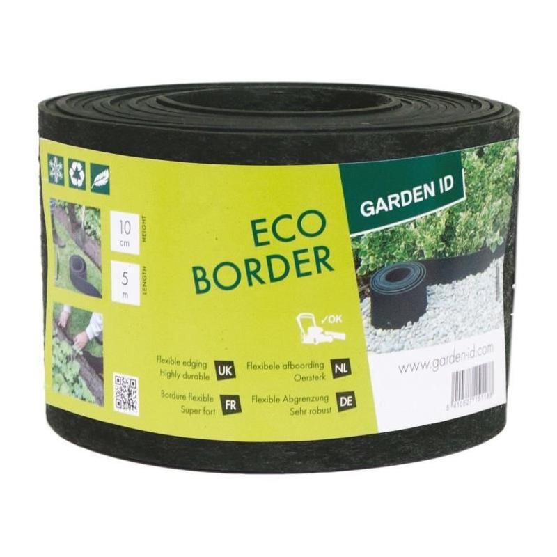 Bordure de jardin en caoutchouc recyclé - GARDEN ID Eco Border 5m H10cm - Indestructible et Flexible