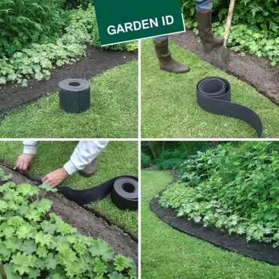 Bordure de jardin en caoutchouc recyclé - GARDEN ID Eco Border 5m H10cm - Indestructible et Flexible Bordure de jardin en caoutchouc recyclé - GARDEN ID Eco Border 5m H10cm - Indestructible et Flexible