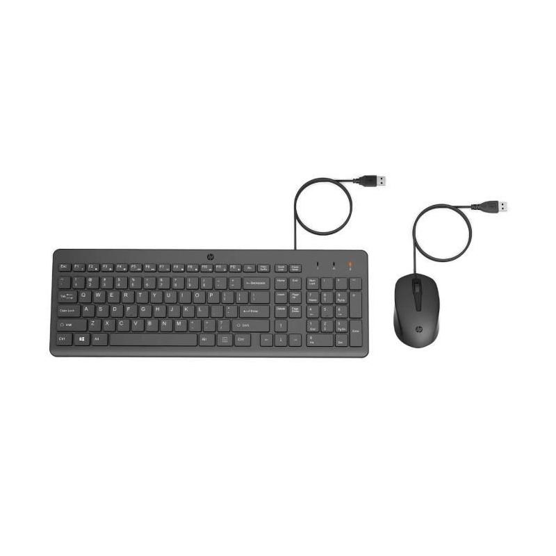 Ensemble Clavier Souris filaires HP 150 - AZERTY : Compact et performant