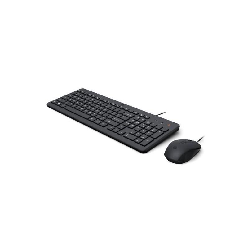 Ensemble Clavier Souris filaires HP 150 - AZERTY : Compact et performant